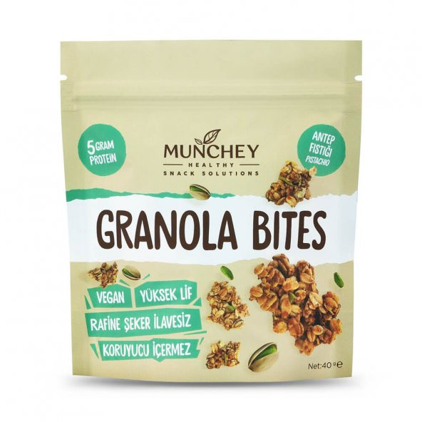 Antep Fıstıklı Granola Bites - 40gr - Munchey
