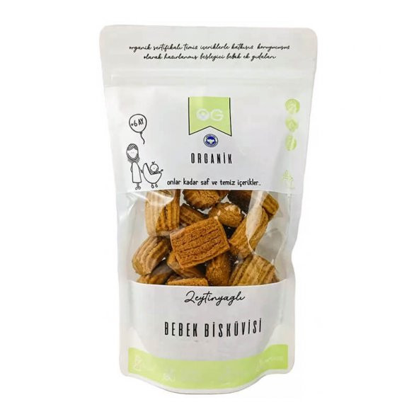 Organik Zeytinyağlı Bebek Bisküvisi (+6 Ay ) - 300gr - Organik Gurmem
