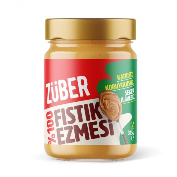 Glutensiz Fıstık Ezmesi - Sade - Rafine Şekersiz - Züber