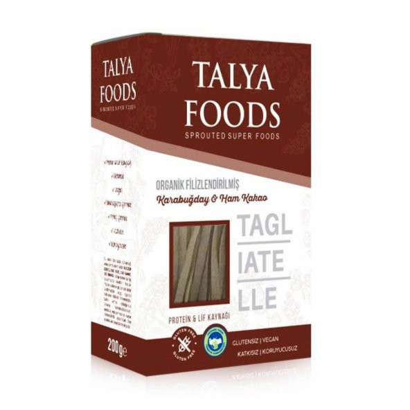 Organik Tagliatelle - Ham Kakao - Glutensiz - 200gr - Talya Foods