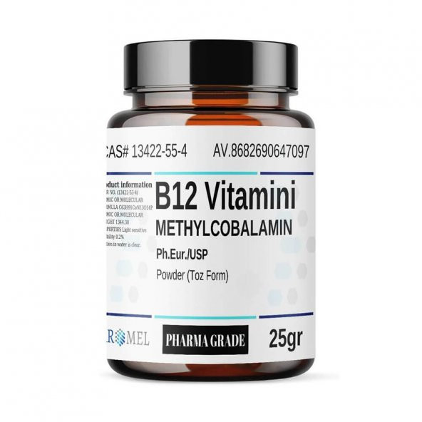 B12 Vitamini Toz - 25gr - Aromel