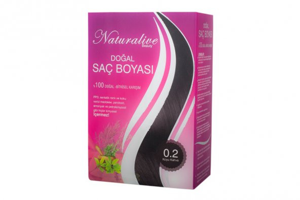 Doğal Saç Boyası - Koyu Kahve - 100gr - Naturalive