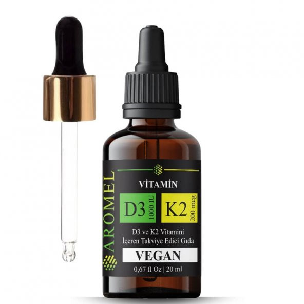 D3K2 D Vitamini - 1000IU Damla - 20ml - Aromel