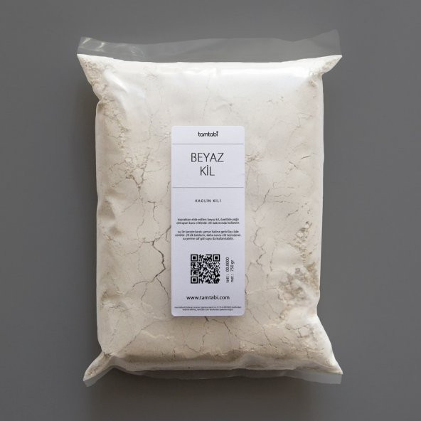Beyaz Kil Toz - 750gr - Kaolin Kili - Tamtabi