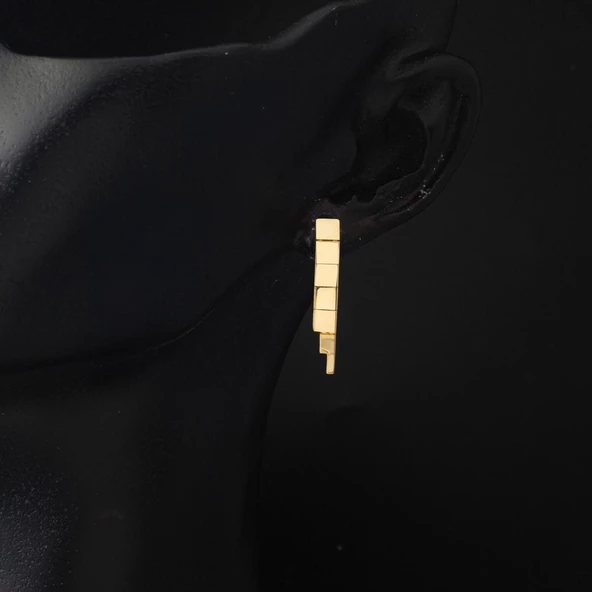 Taşsız 2 Sıra Su Yolu Altın Takı Seti - Resim 6