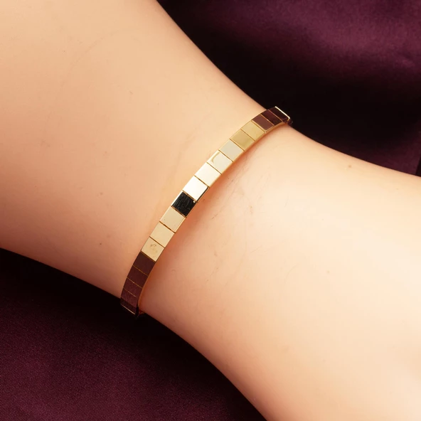 Taşsız 2 Sıra Su Yolu Altın Takı Seti - Resim 5