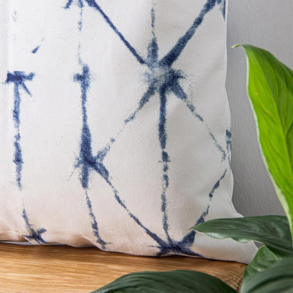 Homedius Dekoratif Klasik Kırlent Kılıfı 45x45cm  İndigo 45x45 - Resim 9