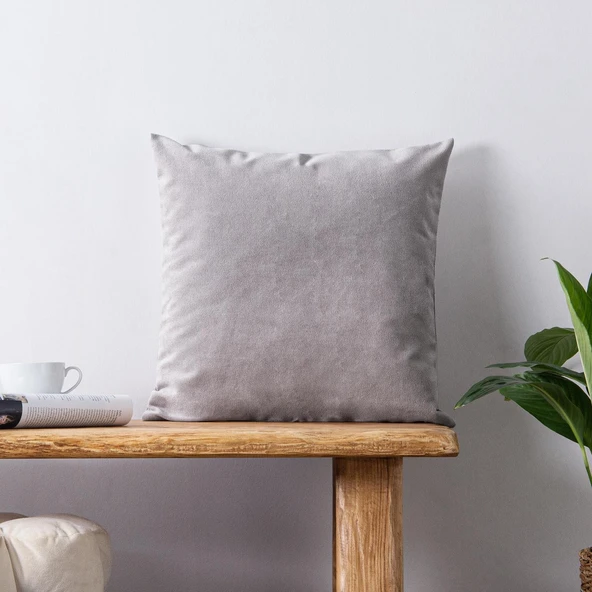 Homedius Dekoratif Klasik Kırlent Kılıfı 45x45cm  Krem 45x45 - Resim 5