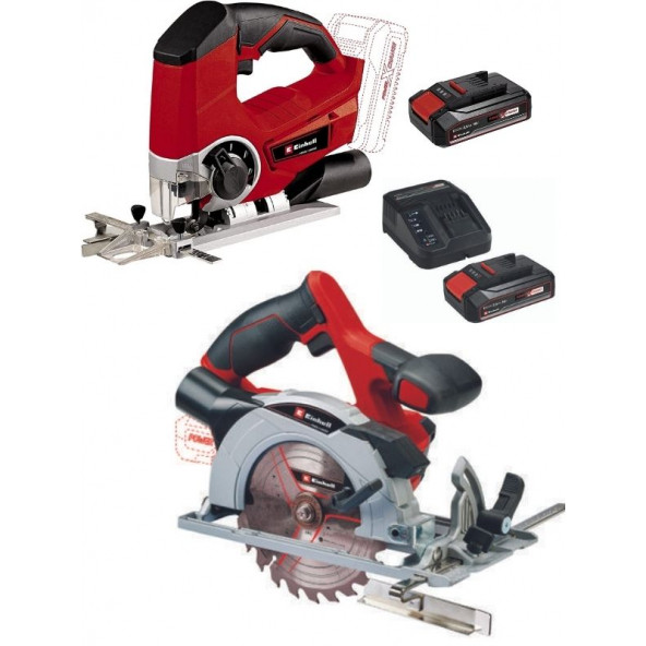 Einhell TE-CS 18/165/1 Daire Testere TE-JS 18/80 Dekupaj 2X2.5AH Akülü Set - 1