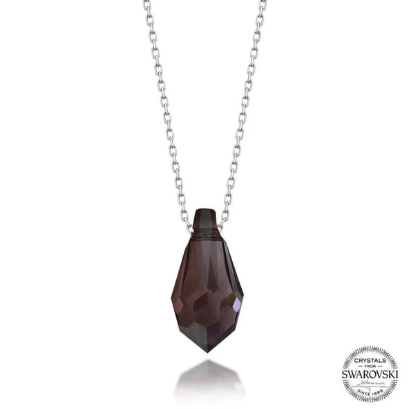 Swarovski Crystal Taşlı Ametist Lucky Life 925 Ayar Gumuss  Lucky Life Lucky Life Lucky Life Kadın Kolye