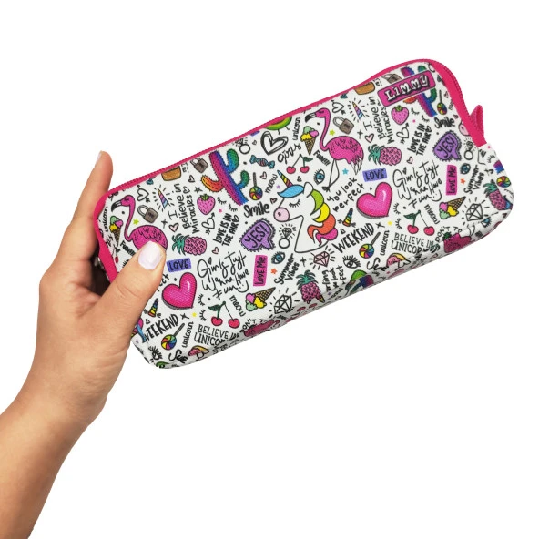 Kalem Kutusu Unicorn Avakado Kalemkutu Vegan Deri İki Bölmeli Kalemlik