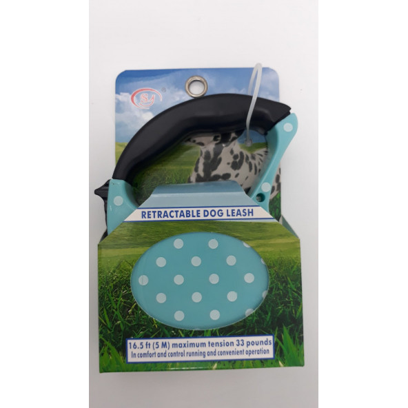 Makaralı Otomatik Köpek Tasması Desenli 5 Metre - 2