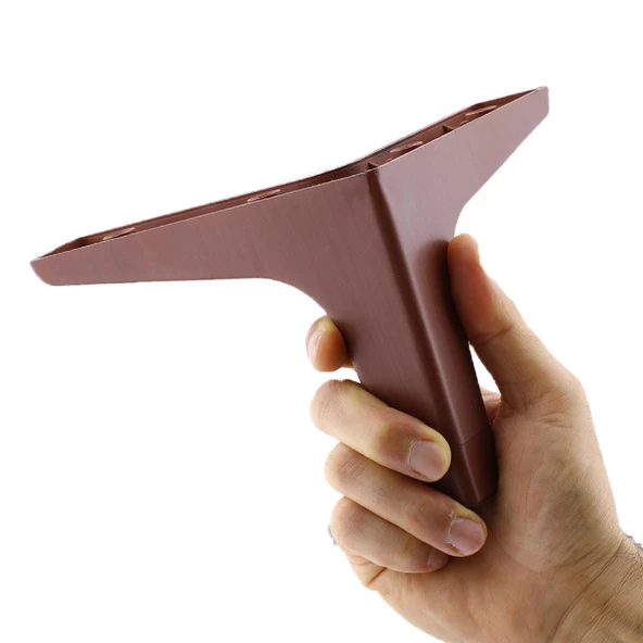 Sedef Lüks Mobilya Kanepe Sehpa Tv Ünitesi Koltuk Ayağı 12 Cm Ceviz Ahşap Desenli Ayakları (4 ADET) - 7