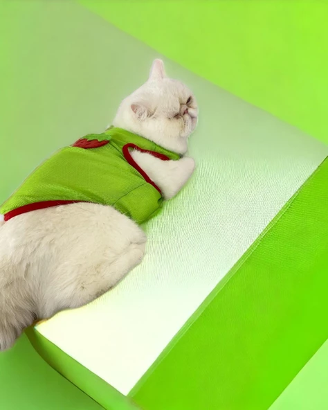 Pink Strawberry Atlet Kedi Kıyafeti Kedi Elbisesi - 6