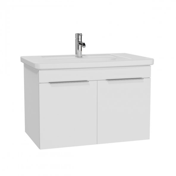 VitrA Quadrum Lavabo Dolabı 80 cm Parlak Beyaz 62542