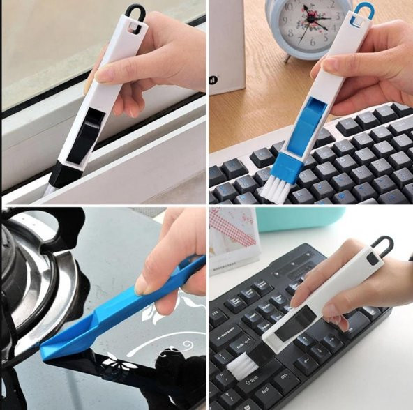 Klavye Ve Pencere Oluğu Temizleme Fırçası Mini Kürekli Pc Temizlik
