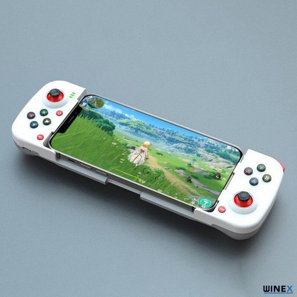 Winex Android İos HarmonyOs Switch AndroidTV Windows Akıllı Bluetooth Teleskopik Gamepad Joystick Beyaz D3 - 2