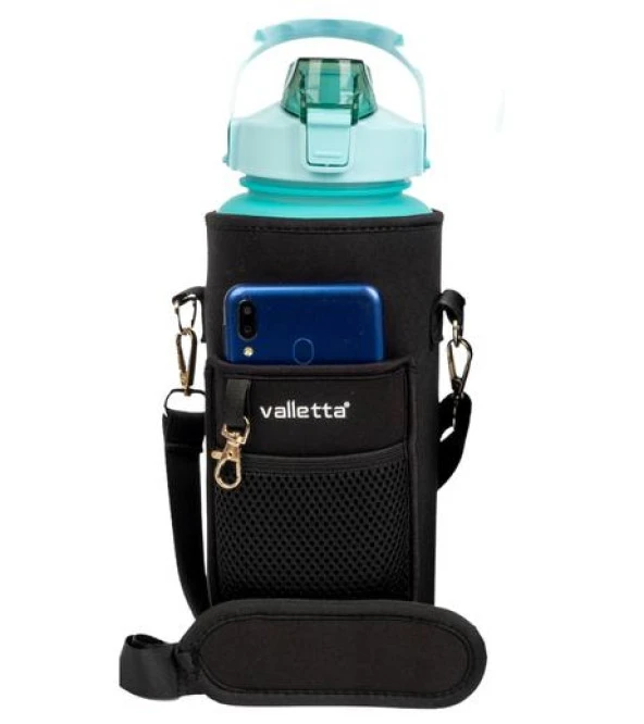 Valletta VLT1282 Eldorado 3lü Set  Motivasyonel Su Matarası Yeşil Çanta(2000ml-750ml-300ml) - 2