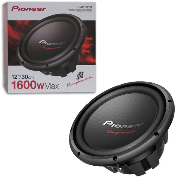 Pioneer TS-W312D4 1600 Watt 600 RMS 30 cm Çift Bobin Subwoofer