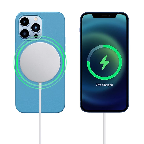iPhone 13 Pro Magsafe Özellikli Leather Deri Kılıf - 3