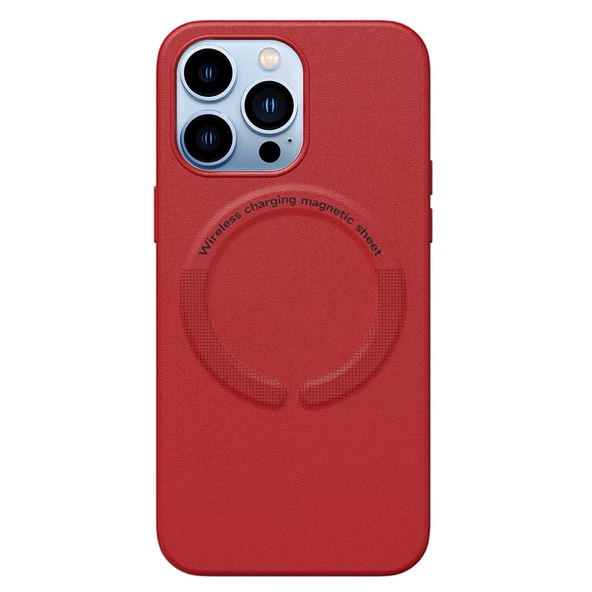 iPhone 13 Pro Magsafe Özellikli Leather Deri Kılıf - 8