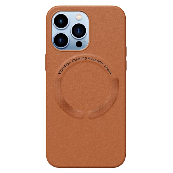 iPhone 13 Pro Magsafe Özellikli Leather Deri Kılıf - 6