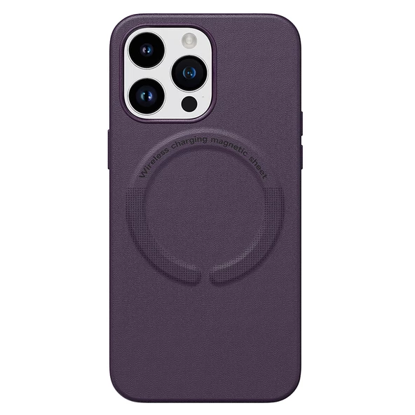 iPhone 13 Pro Max Magsafe Özellikli Leather Deri Kılıf - 4