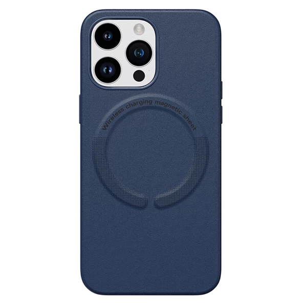 iPhone 13 Pro Max Magsafe Özellikli Leather Deri Kılıf - 10