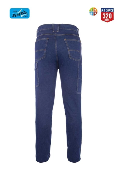 Kot İş Takımı Likralı Kot Pantolon ve Reflektörlü İş Yeleği Myform Marka 9128-2150 - 5