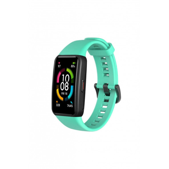 Huawei Honor Band 6 Ile Uyumlu Tokalı Açık Pembe Silikon Kordon Kayış (saat Değildir) - 4