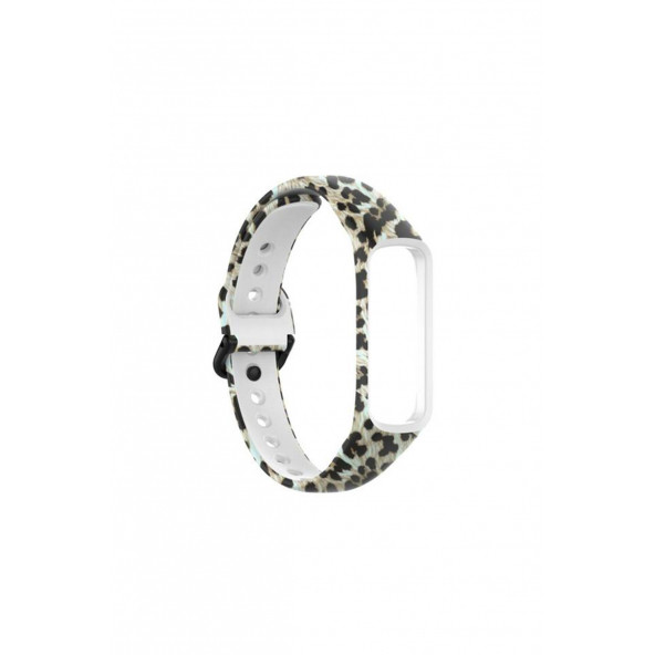 Samsung Galaxy Fit 2 Akıllı Bileklik Uyumlu Desenli Silikon Kordon Kayış - Resim 2