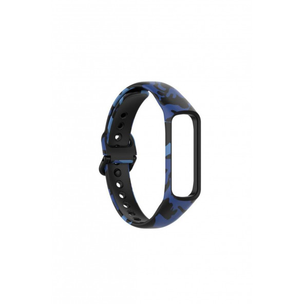 Samsung Galaxy Fit 2 Akıllı Bileklik Uyumlu Desenli Silikon Kordon Kayış - Resim 3