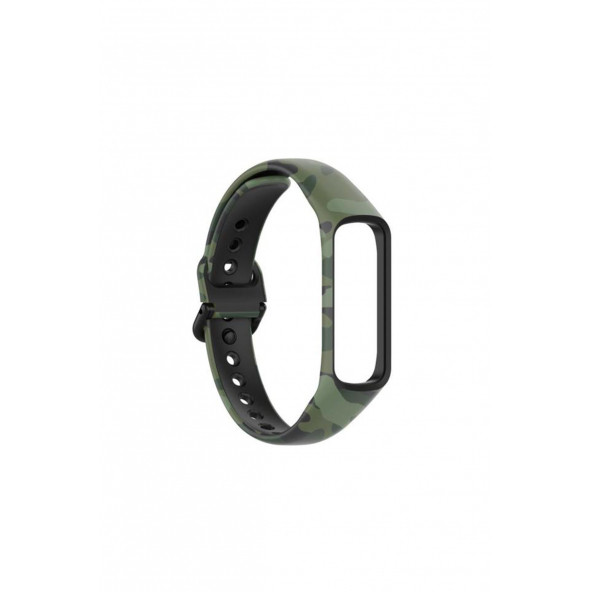 Samsung Galaxy Fit 2 Akıllı Bileklik Uyumlu Desenli Silikon Kordon Kayış - 5