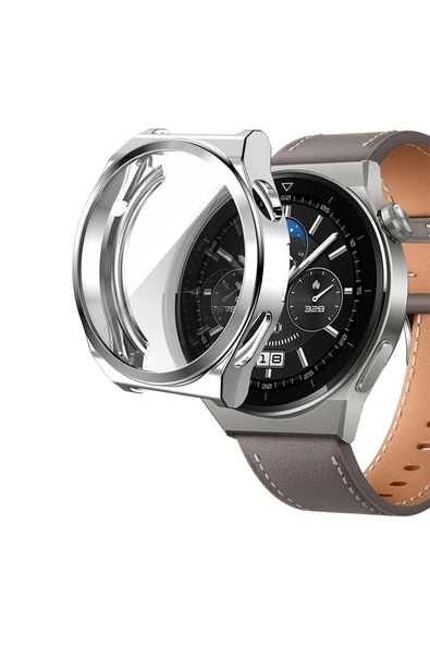 Huawei Watch Gt3 Pro 46mm Uyumlu Kasa Ve Ekran Koruyucu 360 Tam Koruma Silikon Kılıf - 3