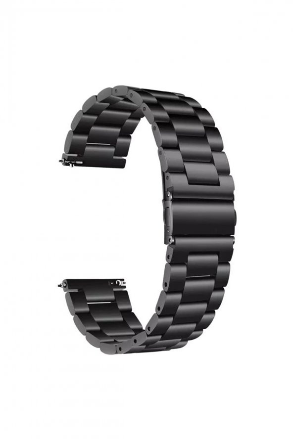 Samsung Galaxy Watch 3 45mm Uyumlu Kordon Klasik Baklava Model Paslanmaz Çelik Metal Kayış