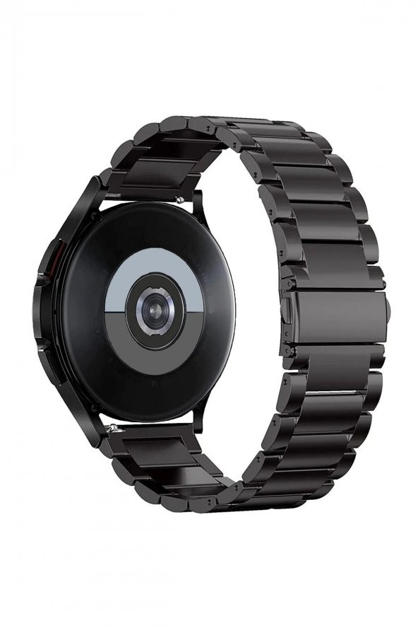 Samsung Galaxy Watch 46mm Uyumlu Kordon Klasik Baklava Model Paslanmaz Çelik Metal Kayış - Resim 2