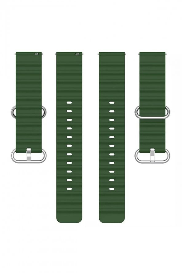 Amazfit Pace 2 Stratos Uyumlu Kordon Ocean Silindirik Dalgalı Tasarım Kayış - 2