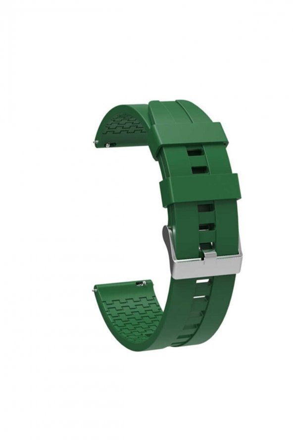 Huawei Watch Gt2 46mm Akıllı Saat Ile Uyumlu Kaliteli Tokalı Yeşil Silikon Kordon Kayış