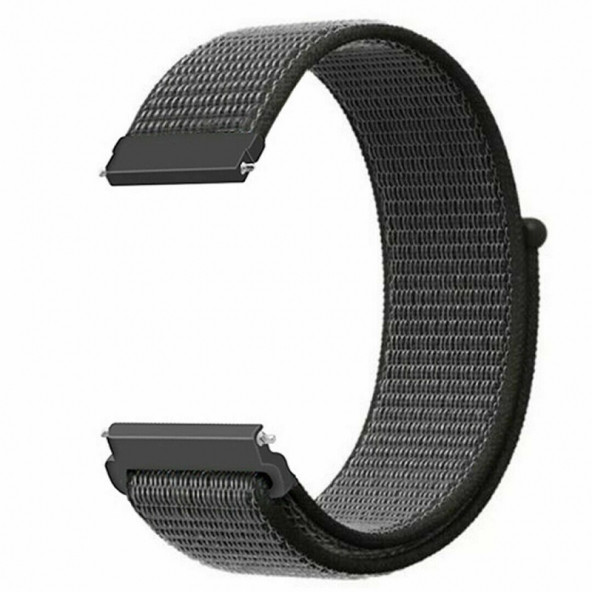 Samsung Galaxy Watch 46mm Uyumlu Spor Kumaş Desenli Cırt Cırtlı Kordon Kayış - 3