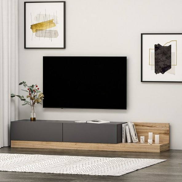 BMdekor TV Sehpası Masal Antrasit Çırağan 180 cm - 2