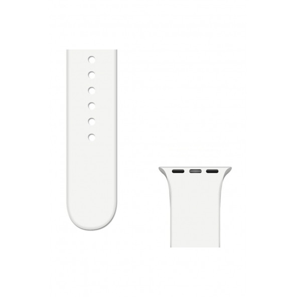 Apple Watch Kordon 1 2 3 4 5 6 7 SE Seri Uyumlu 38 mm/40 mm/41 mm Silikon Kordon Kayış - 9
