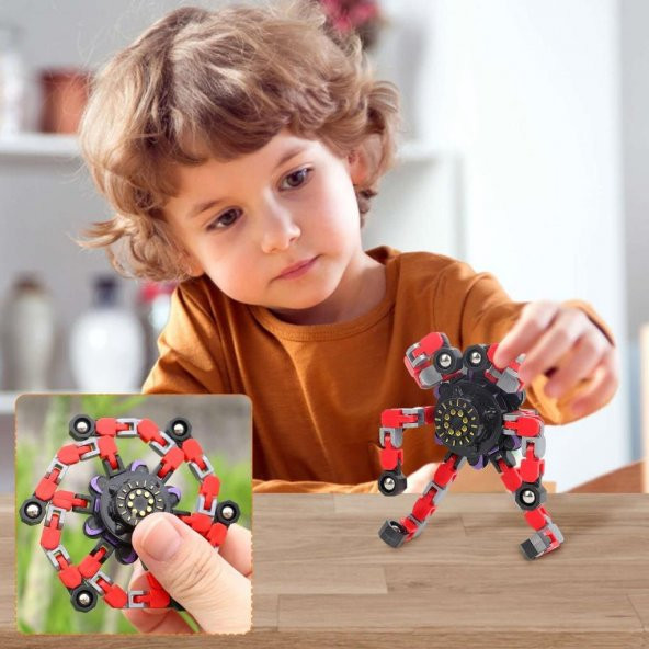 Robota Dönüşen Kırmızı Stres Çarkı - 3