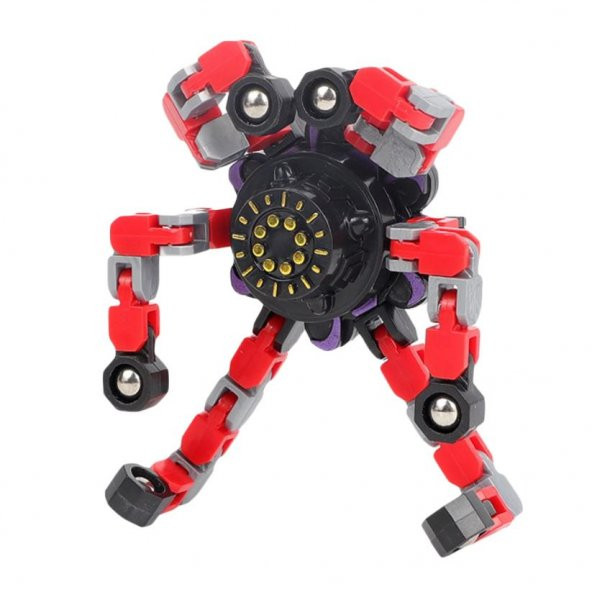 Robota Dönüşen Kırmızı Stres Çarkı - 4