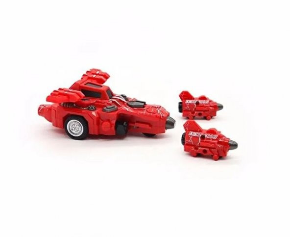 Sürtmeli Roket Atan Kırmızı Uzay Korsanı Araba - 3