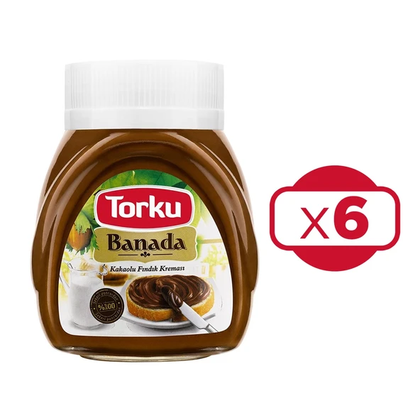 Torku Banada Kakaolu Fındık Kreması Cam 6 x 700 G