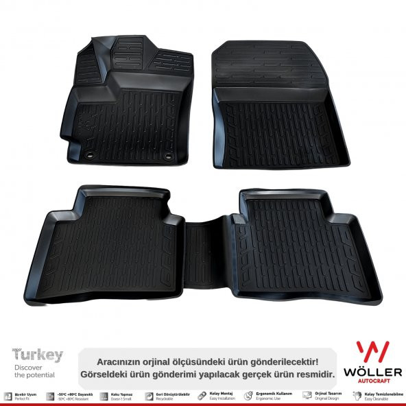 Toyota Corolla Paspas 2019 Sonrası 3d Havuzlu Wöller Paspas - 2