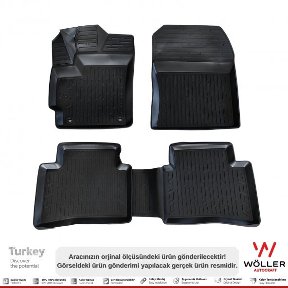 Toyota Corolla Paspas 2019 Sonrası 3d Havuzlu Wöller Paspas - 3