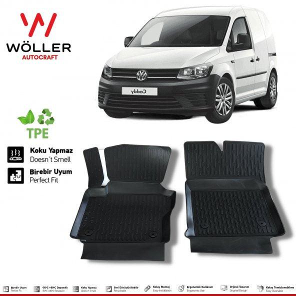 Volkswagen Caddy Panelvan Paspas 2003 2020 Arası 3d Havuzlu Wöller Paspas