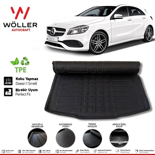 Mercedes A Serisi HB W176 Bagaj Havuzu 2012 2018 Arası 3D Wöller Ultraflex Esnek