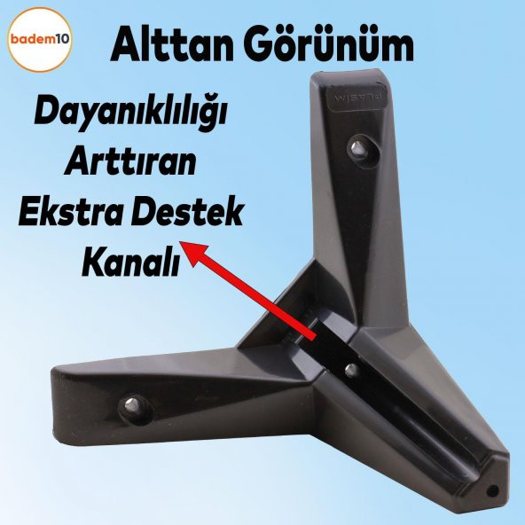 Sedir Lüks Mobilya Kanepe Sehpa Tv Ünitesi Koltuk Ayağı 12 Cm Siyah Baza Ayakları 4 Adet - 5